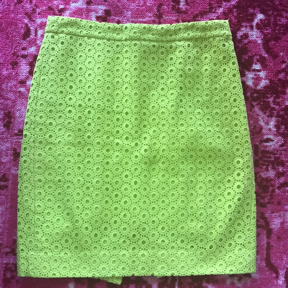 Kiwi J crew no 2 pencil skirt circle eyelet